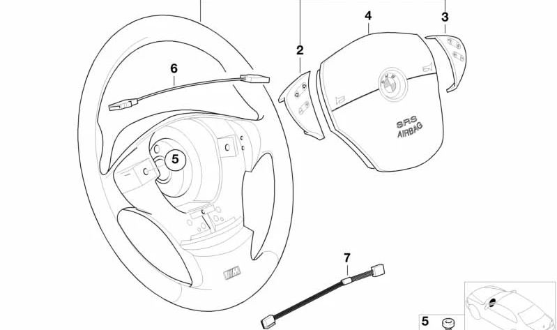 Module de contrôle de croisière OEM 61312695126 pour BMW E39 et E38. BMW d'origine.