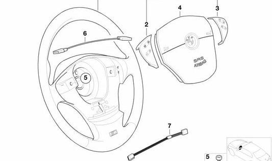 Module de contrôle de croisière OEM 61312695126 pour BMW E39 et E38. BMW d'origine.