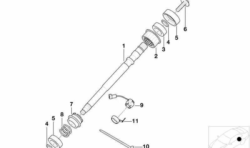 Anillo de dirección OEM 32311157966 para BMW E36, E34, E39, E32, E38, E31, E53, Z3, E52. Original BMW.