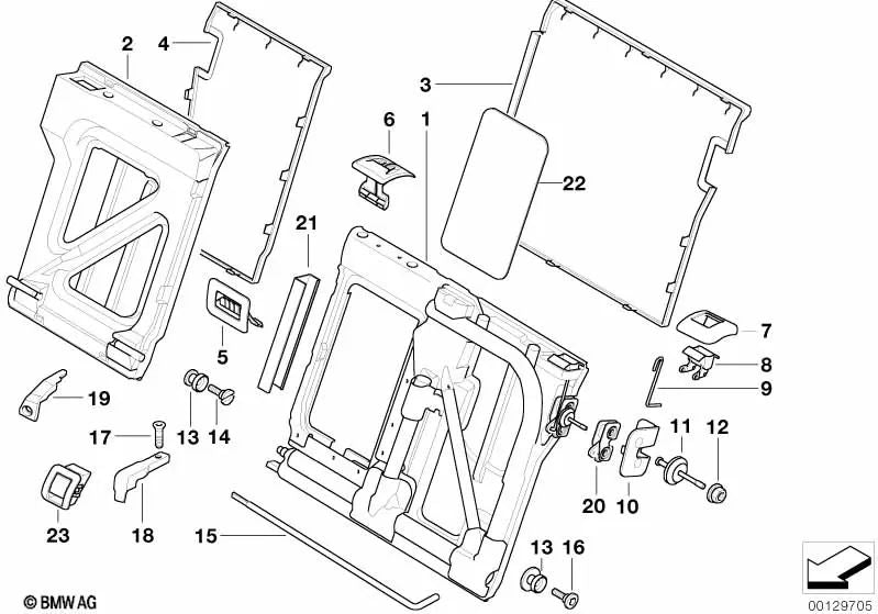 Casquillo de soporte para BMW E39 (OEM 52208193312). Original BMW.