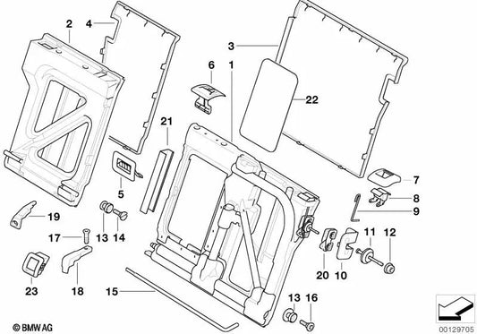 Casquillo de soporte para BMW E39 (OEM 52208193312). Original BMW.