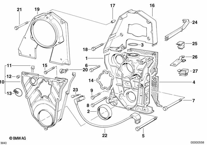 Buje para BMW E30, E36, E34 (OEM 11141715330). Original BMW