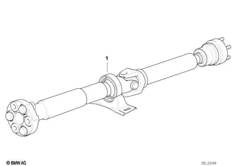 Eje de transmisión para BMW Serie 7 E38 (OEM 26107502520). Original BMW.