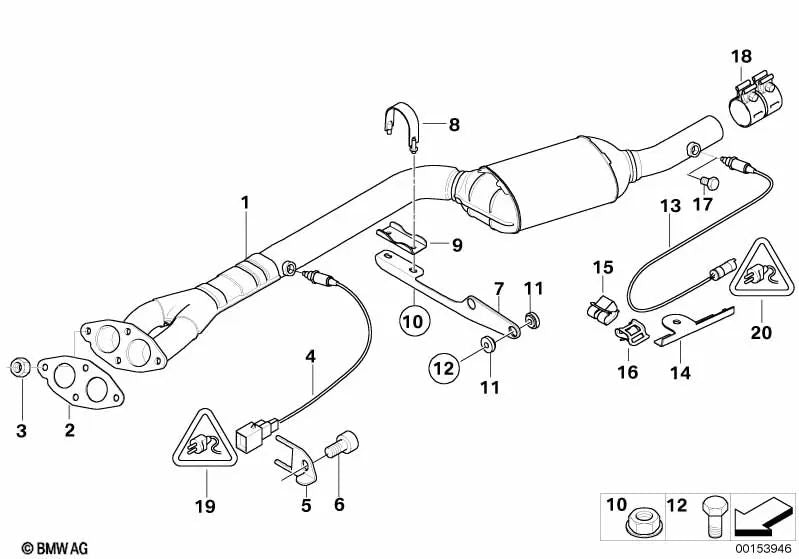 Lambdasondenkabelhalter für BMW E83, E83N (OEM 11783419081). Original BMW