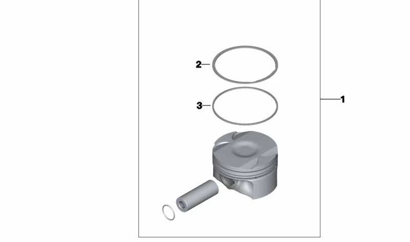 Juego de segmentos de pistón OEM 11251415566 para BMW E30, E34, E36, Z3. Original BMW.