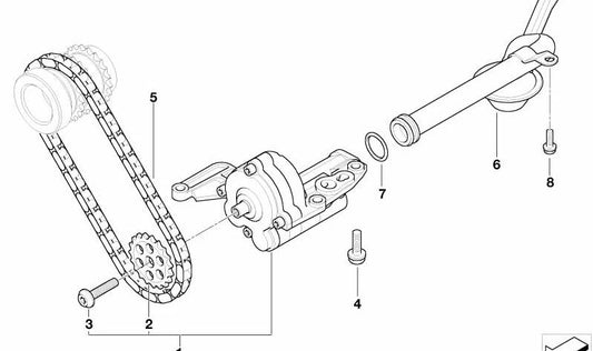 Bomba de aceite para BMW Serie 7 E65 (OEM 11417805816). Original BMW