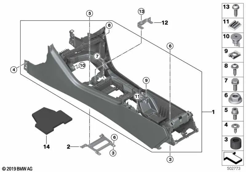 Soporte de Conexión Enchufable para BMW F91, F92, G14, G15, G16 (OEM 61139205561). Original BMW.