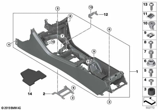 Soporte de Conexión Enchufable para BMW F91, F92, G14, G15, G16 (OEM 61139205561). Original BMW.