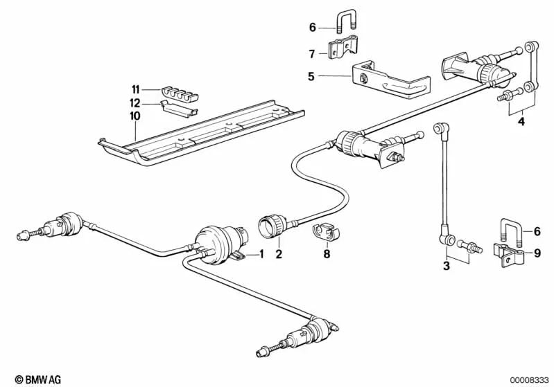 Bügel for BMW E30, E12, E28, E34, E24, E23, E32, E38 (OEM 37121123877). Genuine BMW.