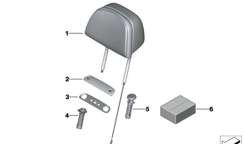 Reposacabezas Asiento Deportivo Cuero Sintético para BMW X5 G05, X6 G06, X7 G07N (OEM 52105A31333). Original BMW