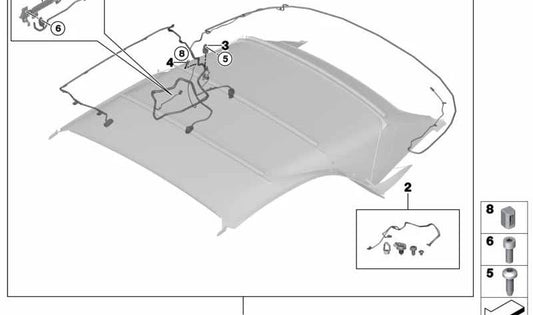 Adapterplatte für BMW E88, F23 (OEM 54347190732). Original BMW