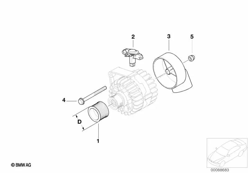 Tapón de cobertura para BMW Serie 1 E81, E82, E87, E87N, E88; Serie 3 E46, E90, E90N, E91, E91N, E92, E92N, E93, E93N; Serie 5 E39, E60, E60N, E61, E61N; Serie 6 E63, E64; Serie 7 E38, E65, E66, F04; X1 E84; X3 E83N; X5 E53; Z4 E85, E86; Z8 E52 (OEM 12427