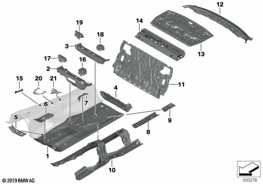 Extensión del Soporte del Motor para BMW Serie 6 G32, G32N, Serie 7 G11, G11N, G12, G12N (OEM 41007461321). Original BMW.