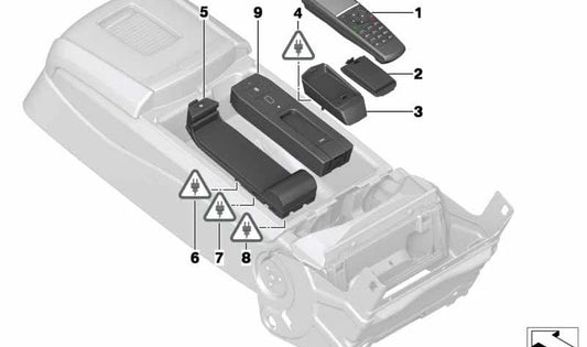 Battery cover with battery for BMW 7 Series G11, G12 (OEM 84109184812). Original BMW