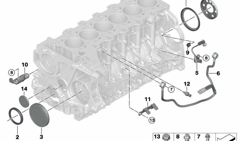 Hydraulic valve for BMW E81, E82, E87N, E88, F87N, E90, E91, E92, E93, F80, F82, F83, E60N, E61N (OEM 11417584990). Genuine BMW