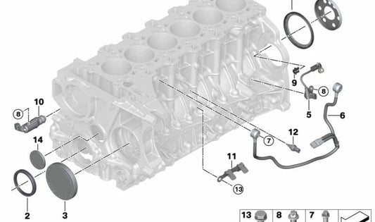 Hydraulikventil für BMW E81, E82, E87N, E88, F87N, E90, E91, E92, E93, F80, F82, F83, E60N, E61N (OEM 11417584990). Original BMW