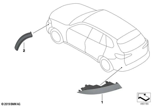 Rear left reflector for BMW X7 G07, G07N (OEM 63147442307). Original BMW