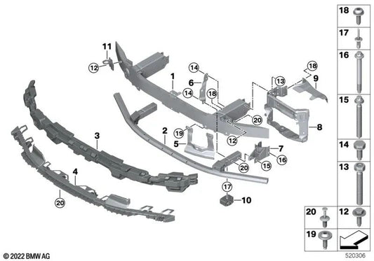 Amortiguador delantero para BMW Serie 7 G70 (OEM 51119463965). Original BMW