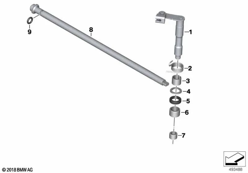 Palanca de desembrague para BMW F K80, K81, K82, K83, K84 (OEM 21528565063). Original BMW Motorrad