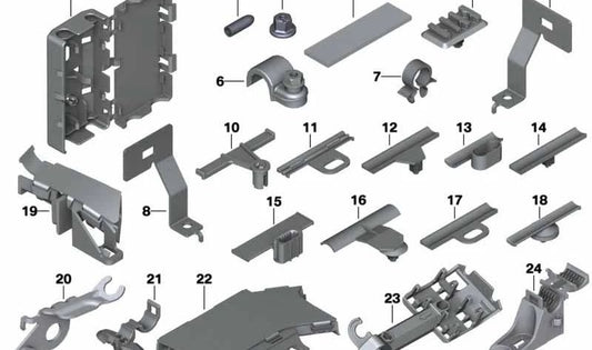 Supporto di connessione elettrica OEM 61138369185 per BMW Series 1 (E81, E82, E87, E88, F20, F21, G42, G87), Serie 3 (E90, E91, E92, E93, F30, F31, F34, F35, G20, G21, G21, G28, G80, G81), Serie 4 (F32, F33, F36, F82, G22, G23, G26, G82, G83), Series