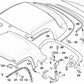 Right rain strip for BMW 3 Series E46, 5 Series E39 (OEM 54218397670). Original BMW