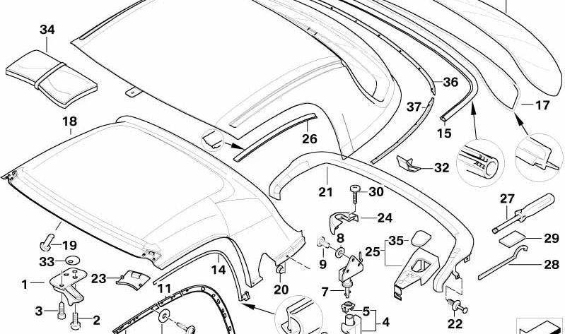 Tapón de cierre izquierdo OEM 54218411333 para BMW E36, Z3. Original BMW