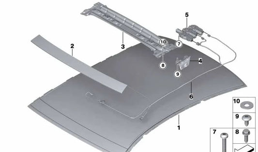 Soporte de chapa para BMW Serie 8 G16 (OEM 54108495832). Original BMW