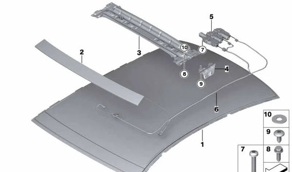 Soporte de chapa para BMW Serie 8 G16 (OEM 54108495832). Original BMW