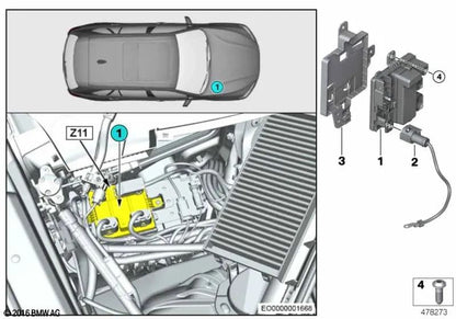 Módulo de Alimentación Integrado para BMW Serie 5 F07, F10N, F11N, Serie 6 F06, F12N, F13N, Serie 7 F01N, F02N, X5 F15, F85, X6 F16, F86 (OEM 12637634274). Original BMW