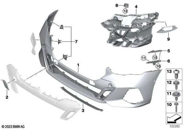 Labio de aireador para BMW Serie 5 G60 (OEM 51118084909). Original BMW