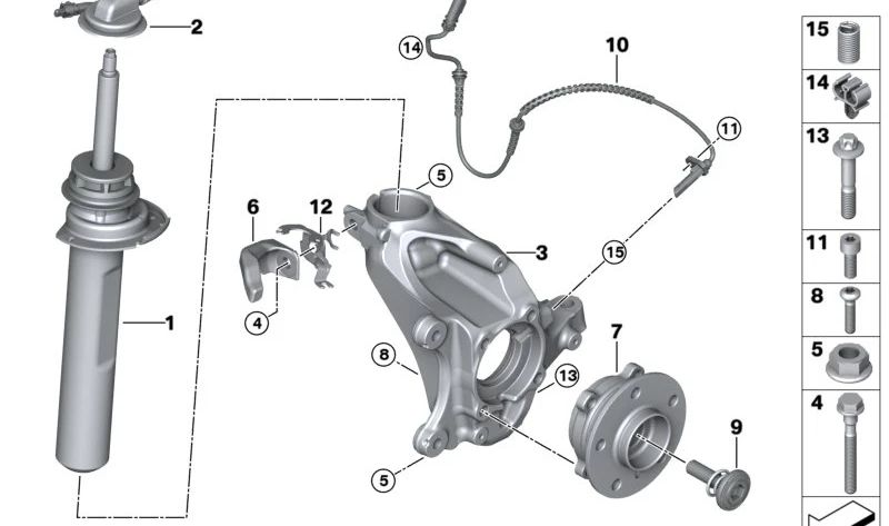 Soporte oscilante izquierdo para BMW F40, F52, F44, F45, F46, F48 Serie 1, Serie 2, X1, X2, Mini F54, F60 (OEM 31216876645). Original BMW