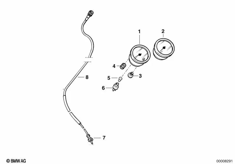 Tacómetro para BMW para varios modelos/series de BMW (OEM 62121244767). Original BMW