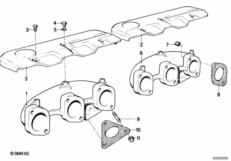 Abschirmblech for BMW Series 3 E21, Series 5 E12, E28 (OEM 11621266066). Genuine BMW.