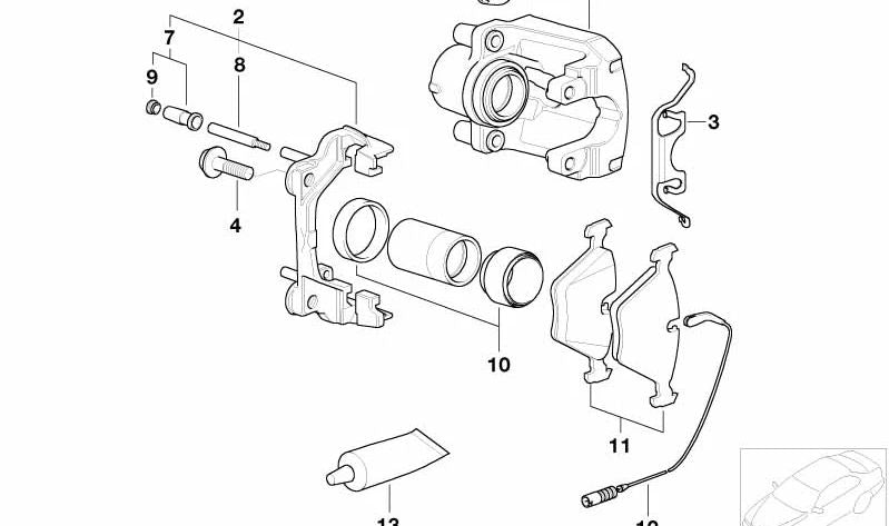 Sensor de Pastillas de Freno para BMW E39 (OEM 34352229018). Original BMW