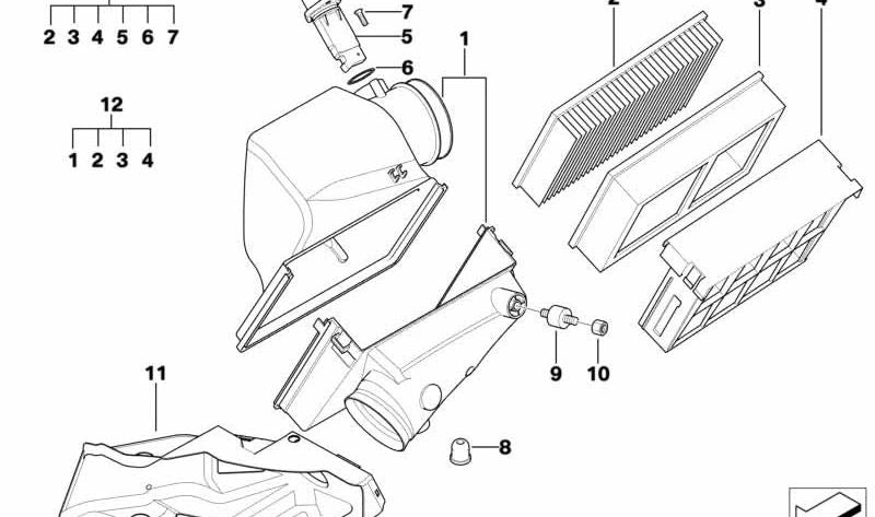 Marco para BMW E36, E39, E38 (OEM 13711730896). Original BMW.