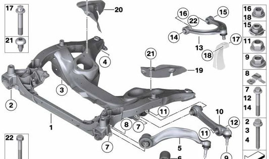 Protector térmico derecho para BMW F07, F10, F11, F18, F06, F12, F13, F01, F02 (OEM 31146780418). Original BMW