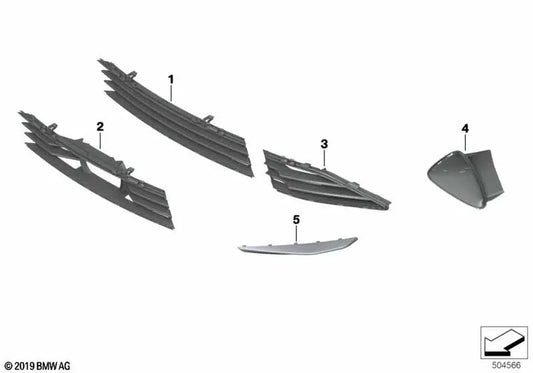 Rejilla de Admisión de Aire Central para BMW G14, G15, G16 (OEM 51117444268). Original BMW