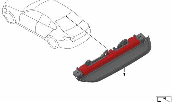 Tercera luz de freno para BMW G20, G20N, G80 (OEM 63257420462). Original BMW