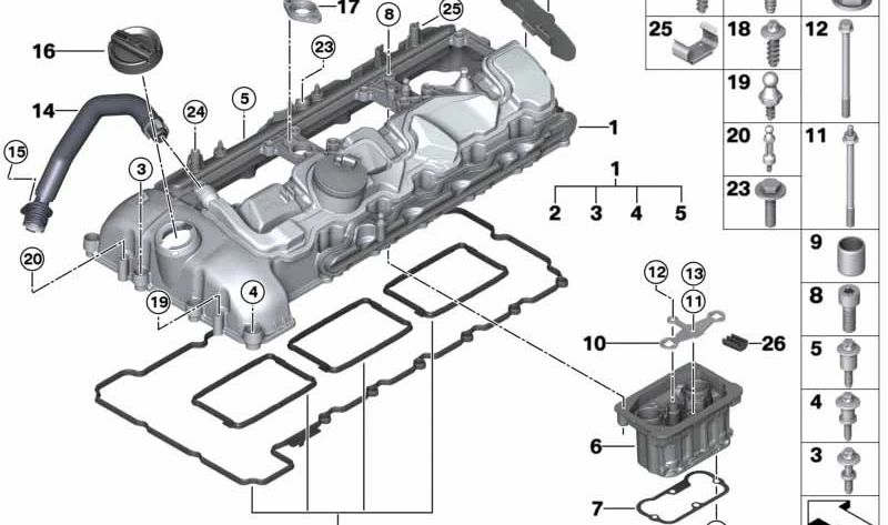 OEM COLATA COVER 11127846359 for BMW F87, F80, F82, F83. Original BMW.