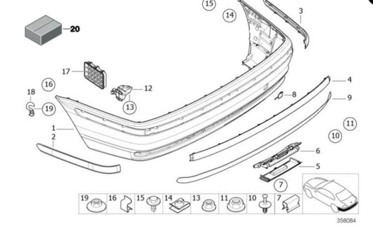 Faldón Trasero Para Bmw E46 Berlina/limusina Pre (1998 Al 09/2001)