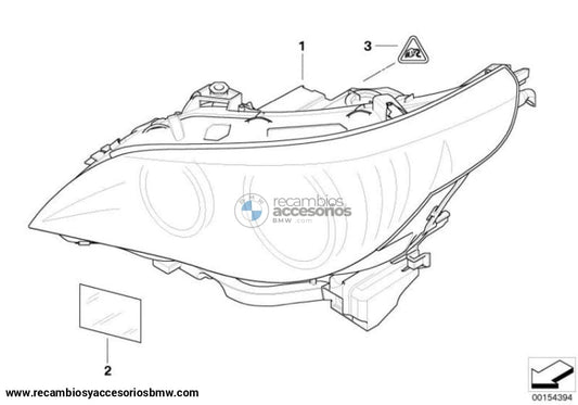 Faro Ahl-Xenon Izquierdo (63127045691) Para Bmw E60 E61. Original Recambios