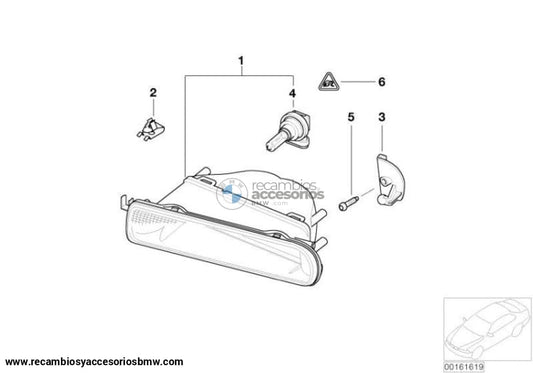 Faro Antiniebla Para Bmw E46. Original Recambios