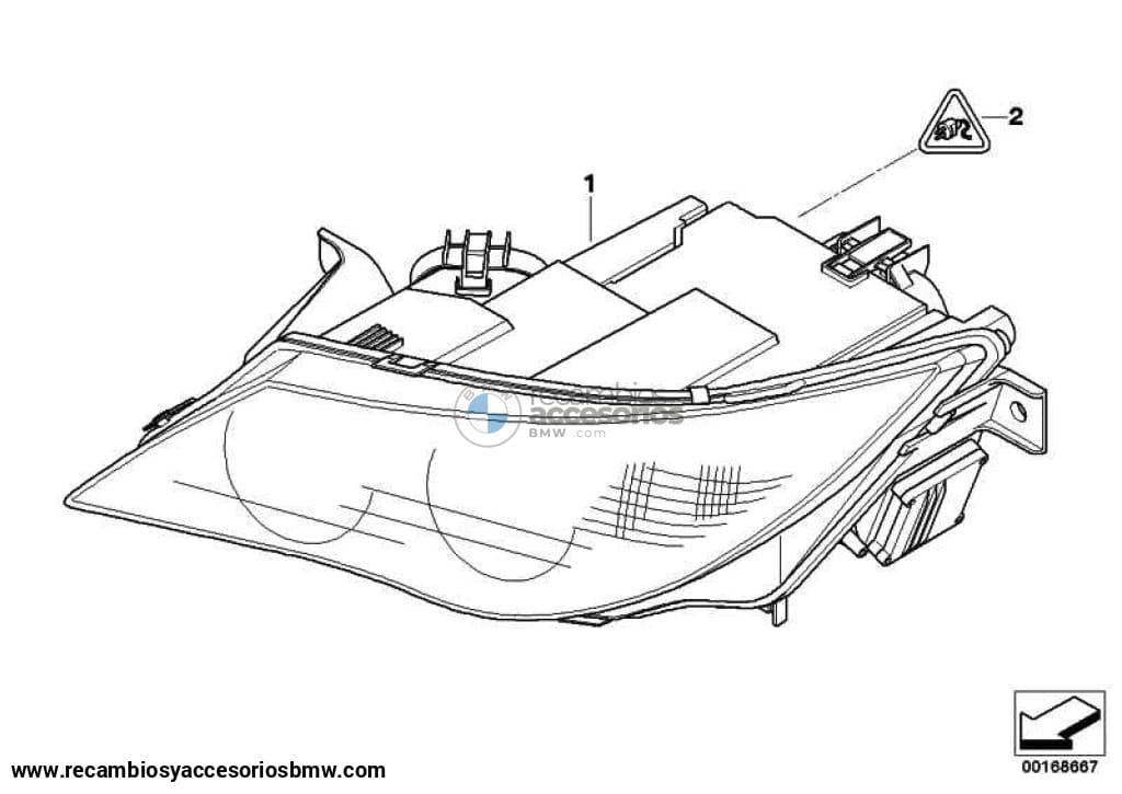 Faro Bi-Xenon Para Bmw E63 E64. Original Recambios