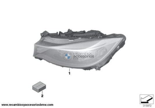 Faro Bi-Xenon Para Bmw F34 Gt. Original Recambios