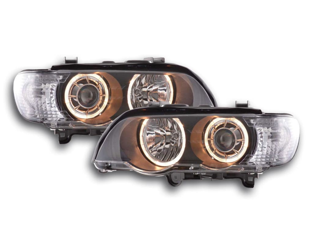 Faro Ojo De Angel Bmw X5 E53 00-03 Negro Lights > Headlights