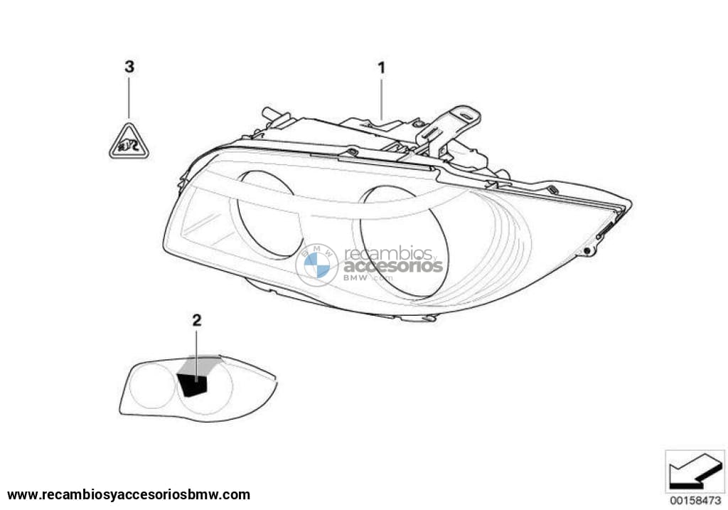 Faro Xenon Original De Bmw Para E81 E82 E87 E88 Recambios