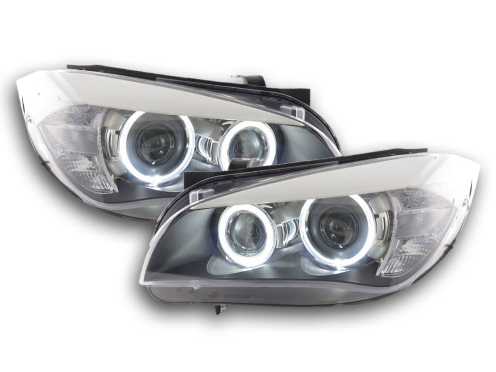 Faros Angel Eyes Led Bmw X1 E84 09-12 Negro Lights > Headlights