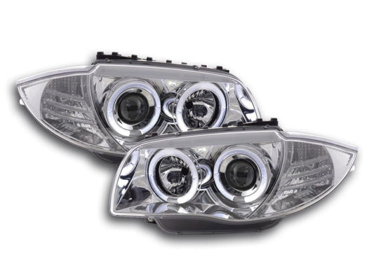 Juego De Faros Delanteros Bmw Serie 1 Tipo E87 / E81 04- Cromo Lights > Headlights