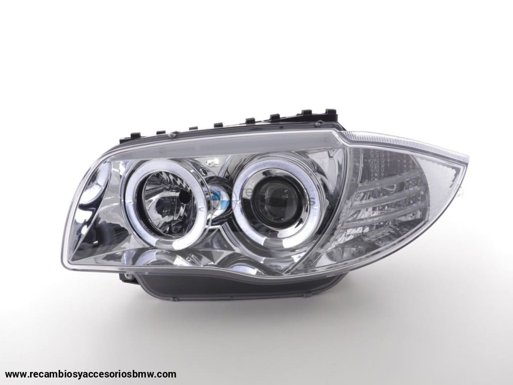 Juego De Faros Delanteros Bmw Serie 1 Tipo E87 / E81 04- Cromo Lights > Headlights