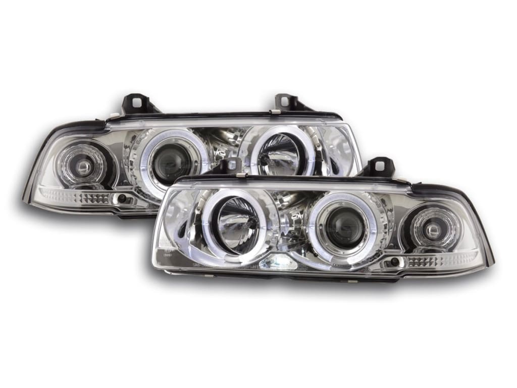 Juego De Faros Delanteros Bmw Serie 3 Coupé Tipo E36 92-98 Cromado Lights > Headlights